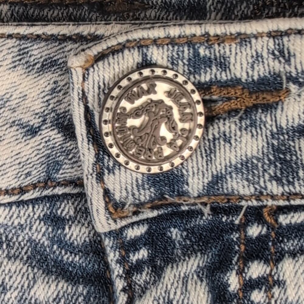 Wax Jean Women's Shorts Size M/W30 Blue Distressed Stretch Denim Frayed Hem - Picture 9 of 13